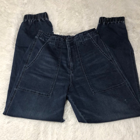 Blank NYC Women’s Size 27 Dark Blue Jeans with Elastic Waist and Ankle - Picture 3 of 8